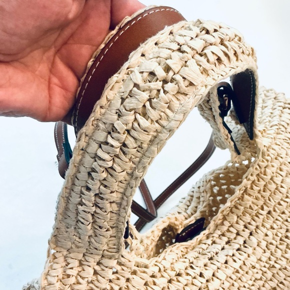 MANGO, Women's Handmade Braided Natural Fiber Shopper Bag Style, EUC - Picture 9 of 16